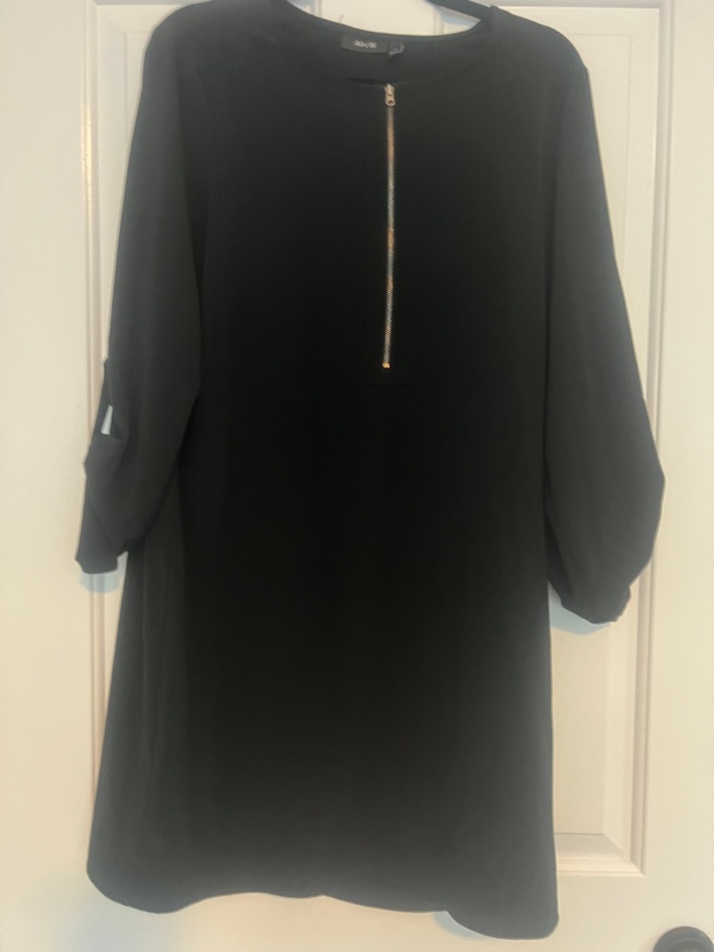 Apt. 9 Black Shift Dress with Front Zip